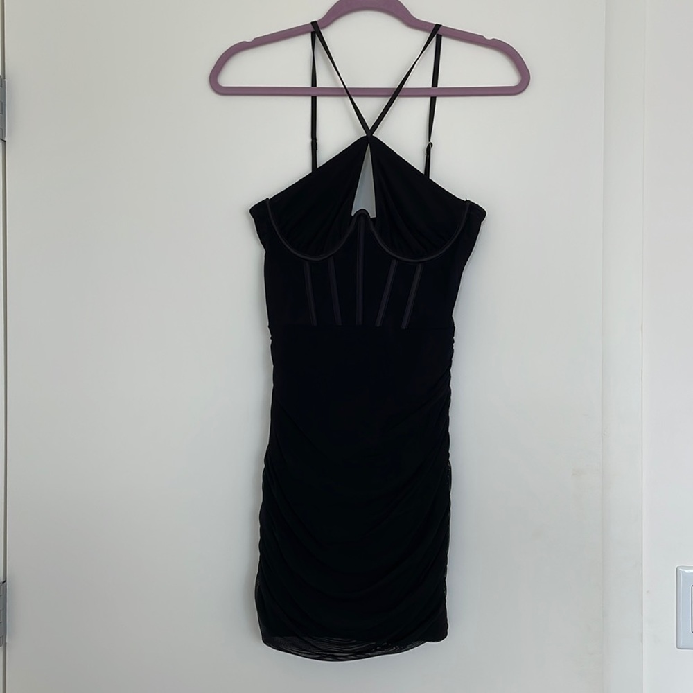 Front Criss-cross Mini Dress